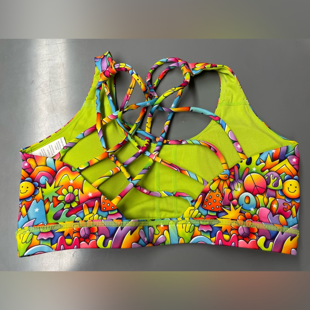 Constantly Varied Gear Peace Love Happiness Sports Bra medium - Picture 2 of 3